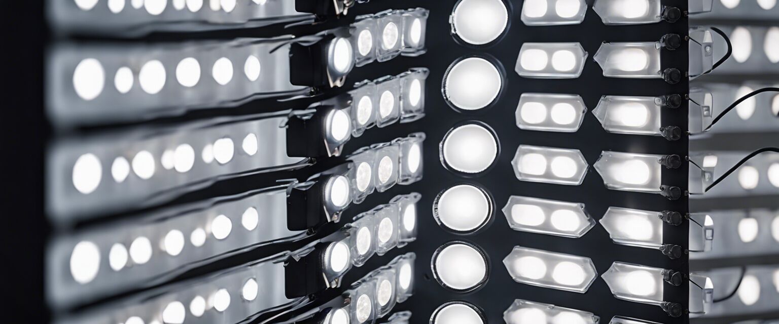 LED panels for professional videography.