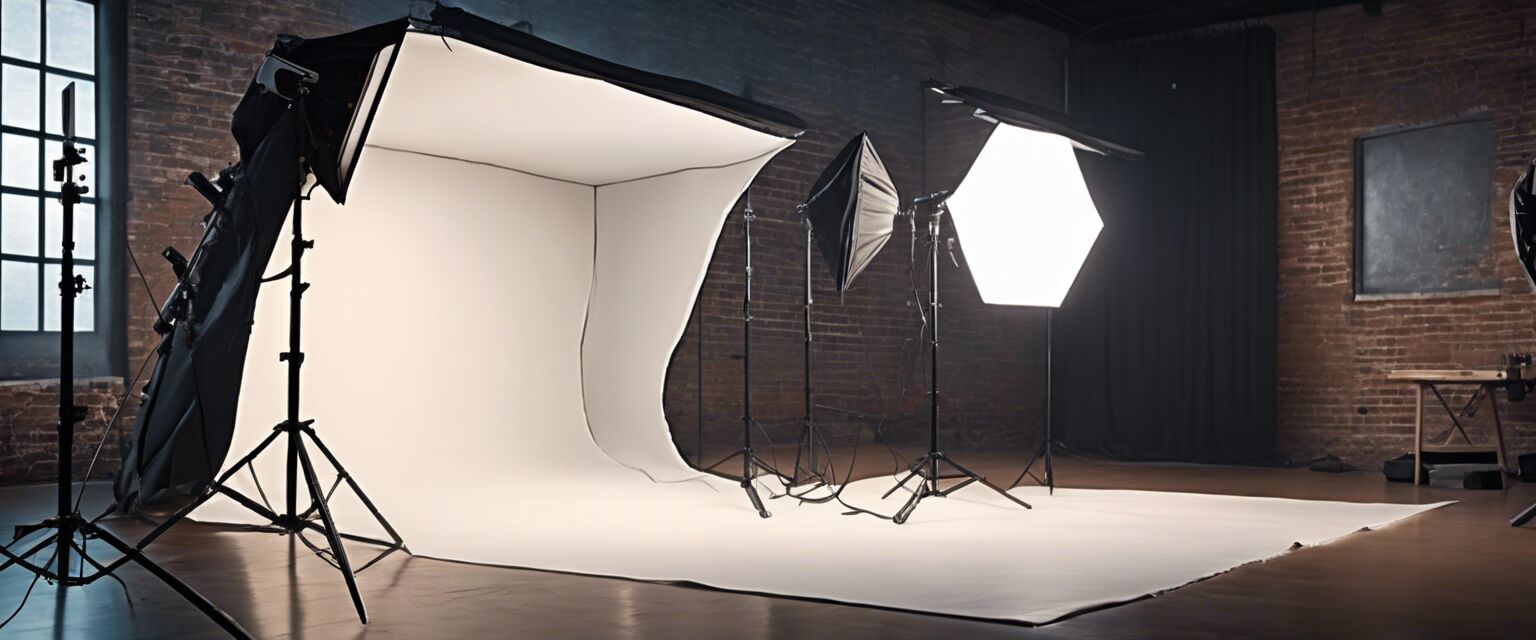 Softboxes for professional videography.